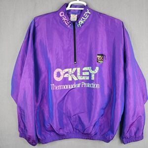 Vintage Oakley Thermonuclear Protection Anorak Windbreaker Jacket Surf Style 90s